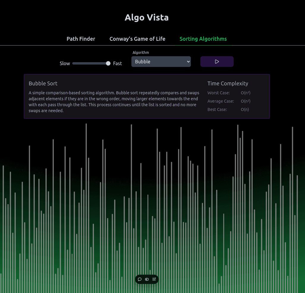 AlgoVista - algorithm visualization app